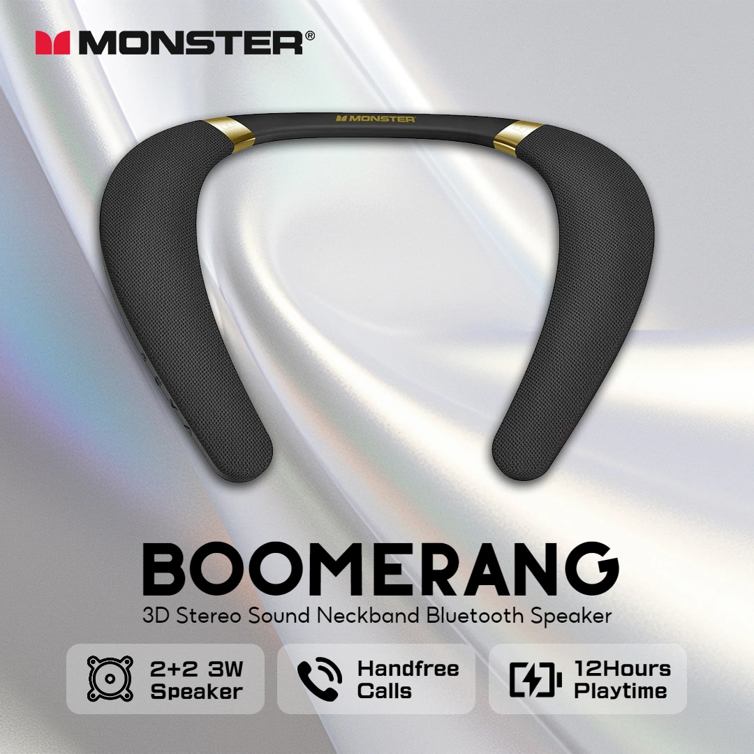 Bluetooth Speaker Waterproof - Nuovo Altoparlante Bluetooth da Collo Monster