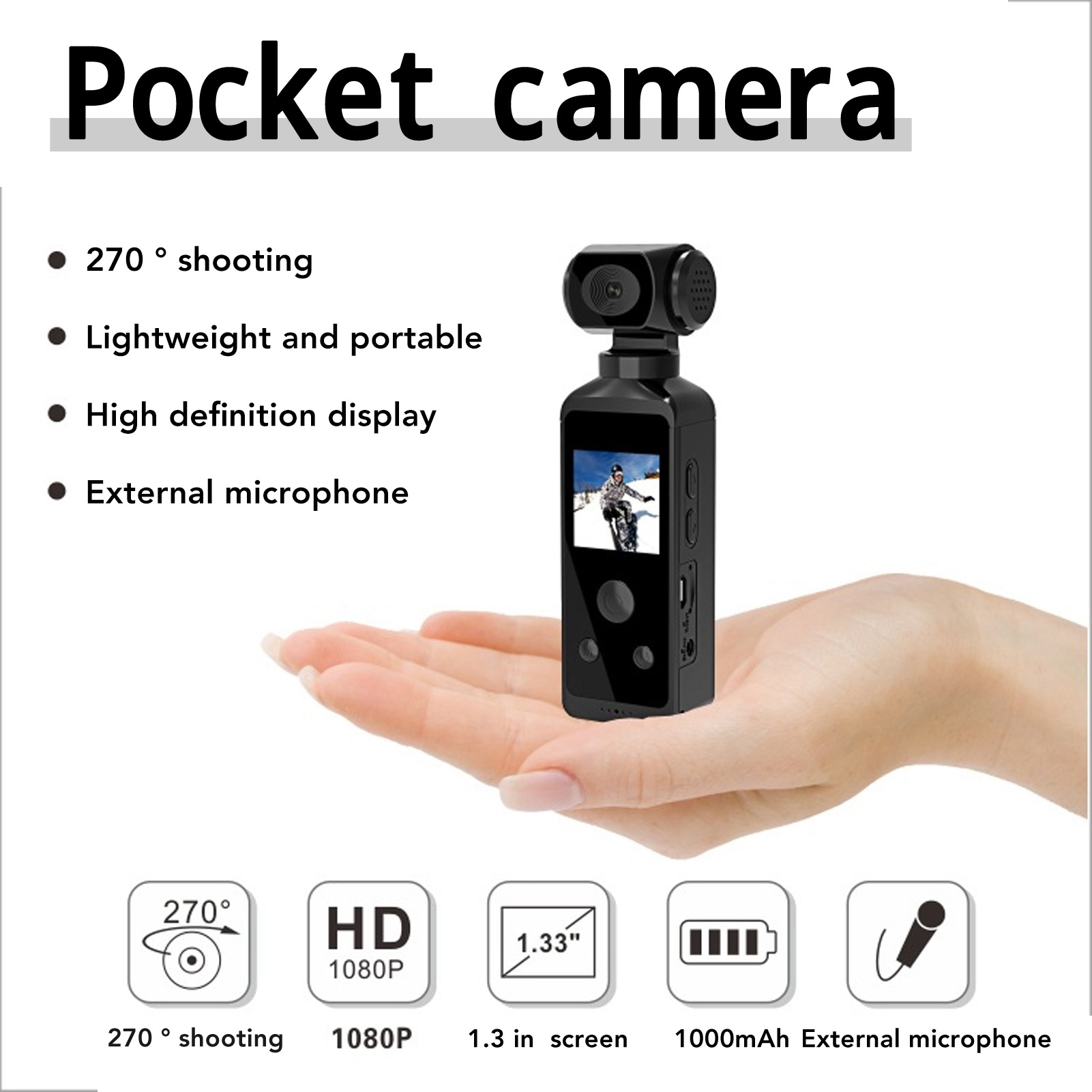 Telecamera 4K HD 270 °   Wifi  - Action Camera 4K recensione e prezzo