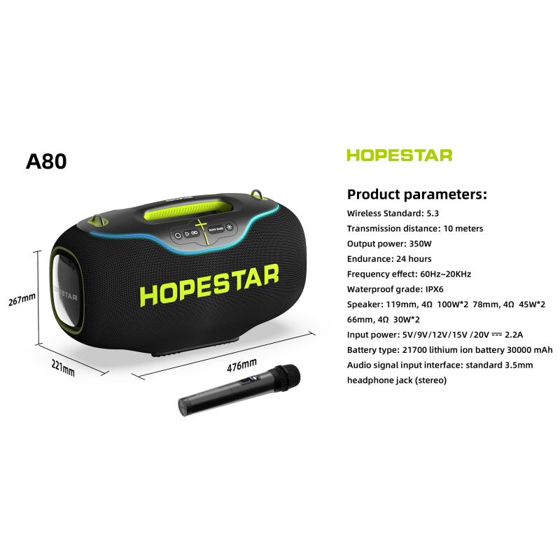 Nuovo Originale HOPESTAR A80 3 - Bluetooth Speaker Waterproof recensione e prezzo